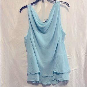 Lane Bryant Green Asymmetrical Tank Top